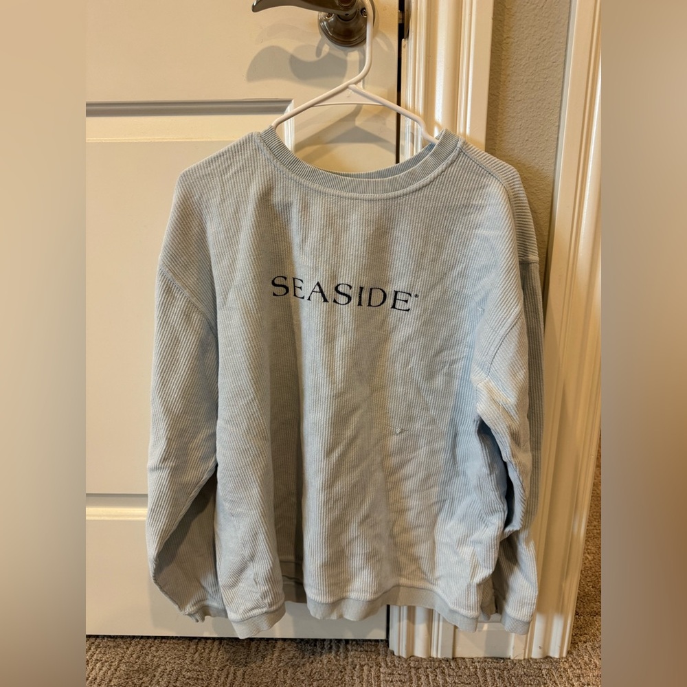 ribbed seaside sweatshirt